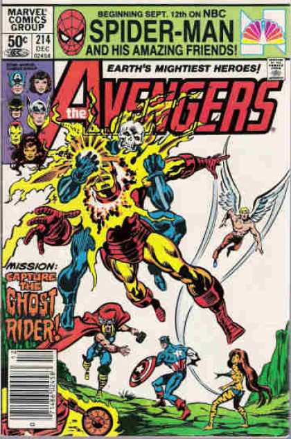 Avengers 214 - Marvel Comics Group - Captain America - Ghost Rider - Iron Man - Thor