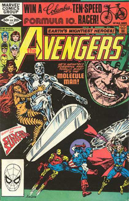 Avengers 215 - Silver Surfer - Molecule Man - Thor - Captain America - Iron Man