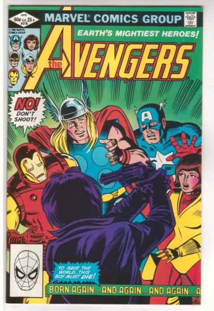 Avengers 218 - Gun - Iron Man - Thor - Captain America