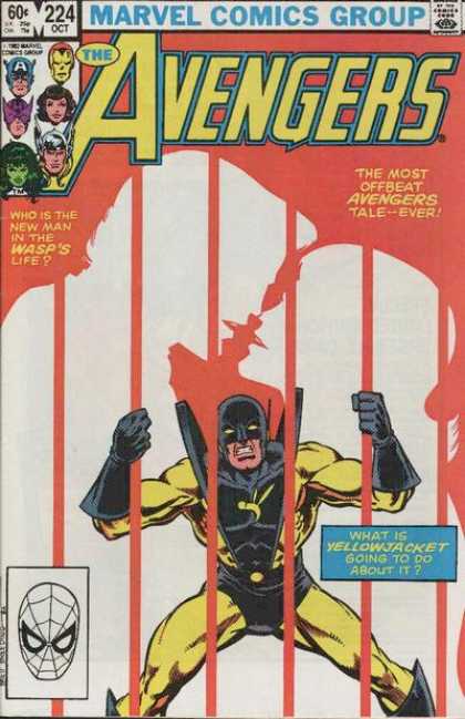 Avengers 224 - The Most Offbeat Avengers Tale-ever - Who Is The New Man In The Wasps Life - Cage - Yellowjacket - Red