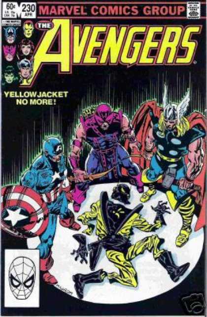 Avengers 230 - Captain America - Thor - Yellow Jacket - Hawkeye - White Circle
