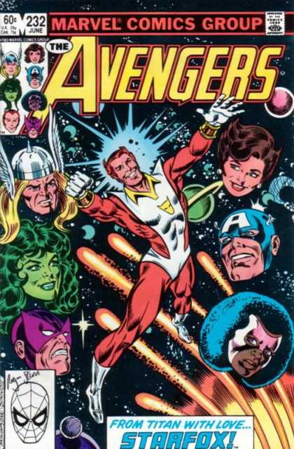 Avengers 232 - Starfox - Thor - Hawkeye - Captain America - She-hulk
