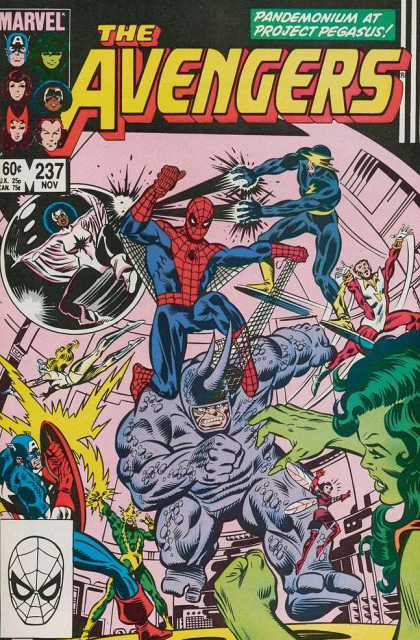 Avengers 237 - Pandemonium - Spiderman - Project Pegasus - Flash Gordon - Green Lantern - Joe Sinnott