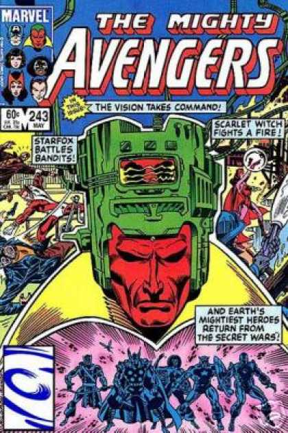 Avengers 243 - Captain America - Scarlet Witch - Starfox - Vision - Thor - Joe Sinnott