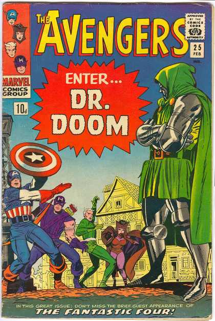 Avengers 25 - Dr Doom - Captain America - Quicksilver - Hawkeye - Marvel
