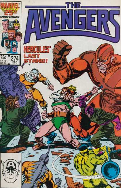 Avengers 274 - Hercules - Last Stand - Marvel Comics - 75 Cents - 274 Dec - John Buscema