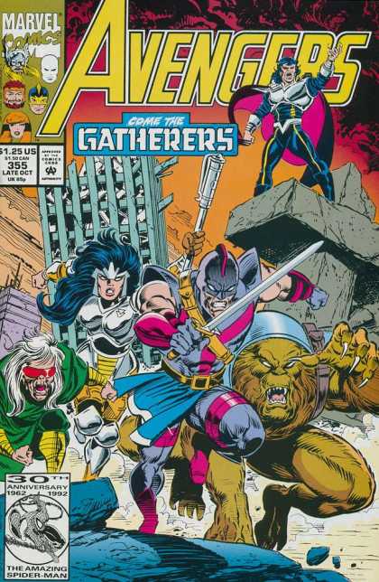 Avengers 355 - Marvel Comics - Come The Gatherers - Comics Code Authority - 30th Anniversary - Building - Steve Epting