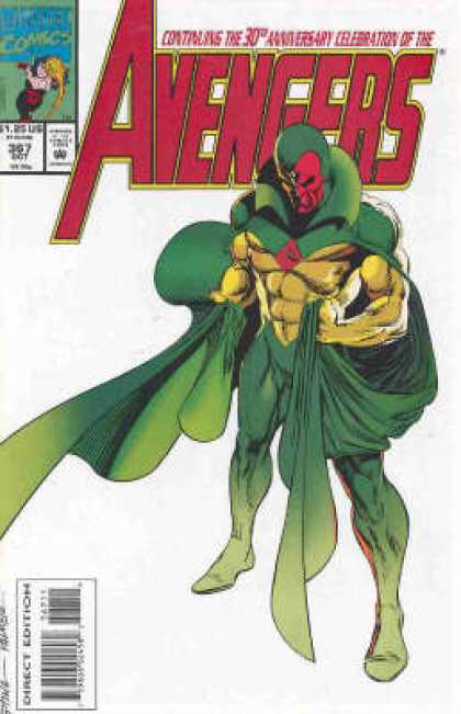 Avengers 367 - 30th Anniversary - Green - Red - Cape - Mask - Steve Epting
