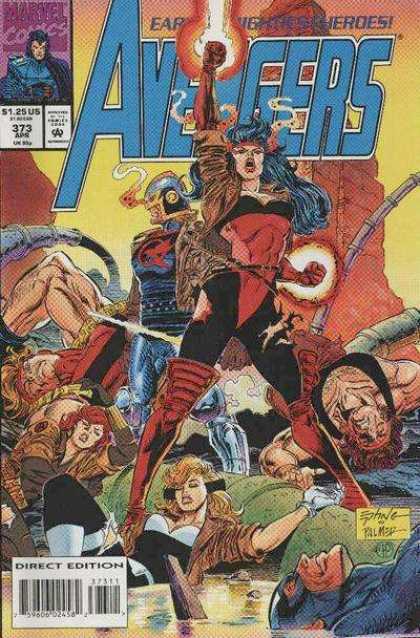Avengers 373 - Fire - Dead - Energy - Shouting - One Woman - Steve Epting