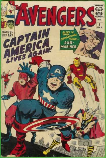 Avengers 4 - Iron Man - Thor - Sub-mariner - Marvel Comics Group - 12c - Jack Kirby, Rob Liefeld