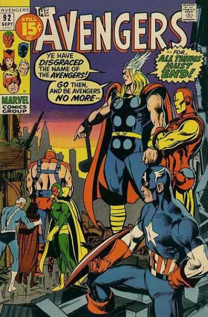 Avengers 92 - Captain America - Comics Code - The Thor - Hammer - Costumes - Neal Adams