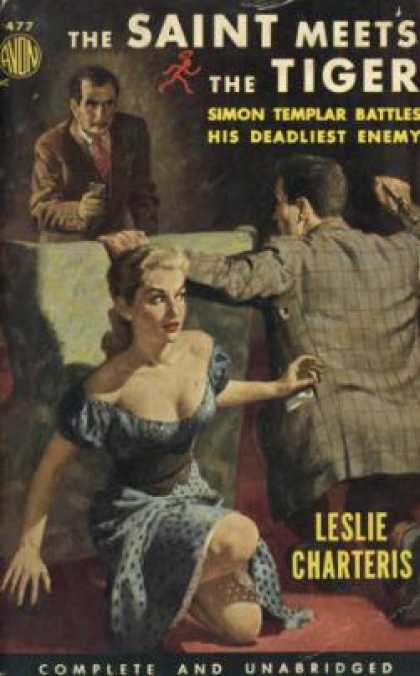 Avon Books - The Saint Meets the Tiger - Avon 477 - 1952 - Leslie Charteris