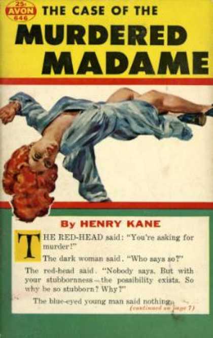 Avon Books - The Case of the Murdered Madame - Henry Kane
