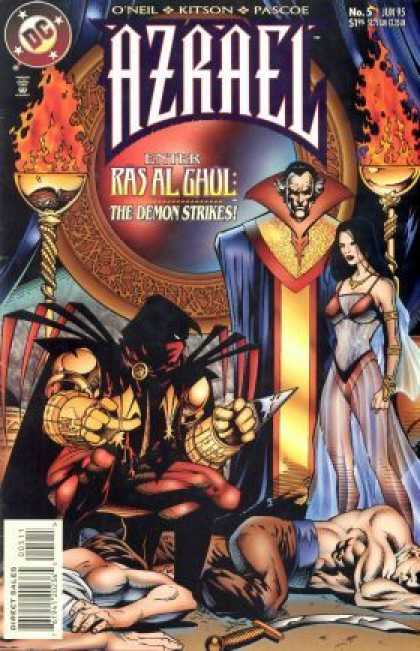 Azrael 5 - Ras Al Ghul - The Demon Strikes - Oneil - Kitson - Flames - Barry Kitson