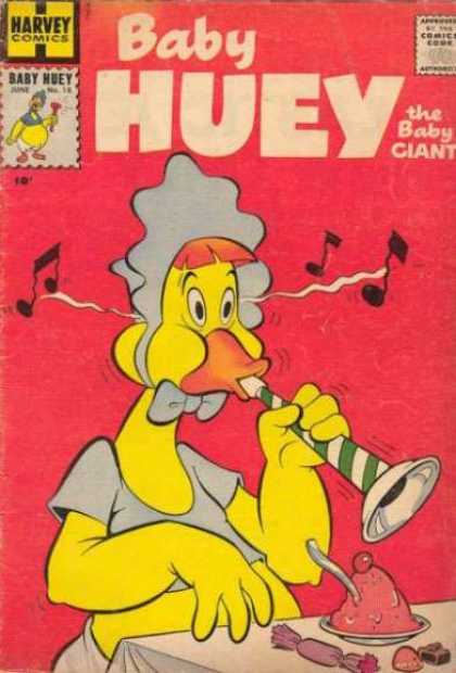 Baby Huey the Baby Giant 18 - Harvey - Notes - Blowing Horn - Ice Cream - Dessert
