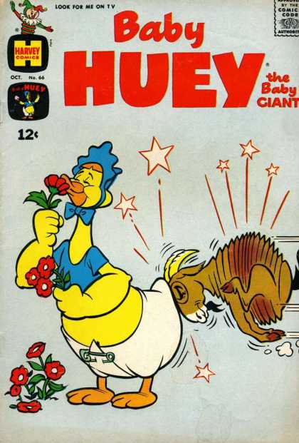 Baby Huey the Baby Giant 66 - Diaper - Flowers - Goat - Stars - Ram
