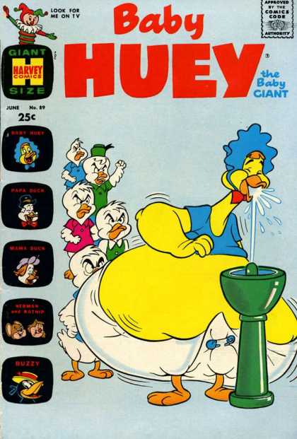 Baby Huey the Baby Giant 89 - Giant - Diaper - Water Fountain - Angry - Baby