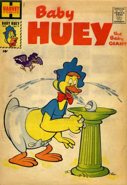 Baby Huey the Baby Giant 9 - Duck - Bird - Water - Fountain - Ears