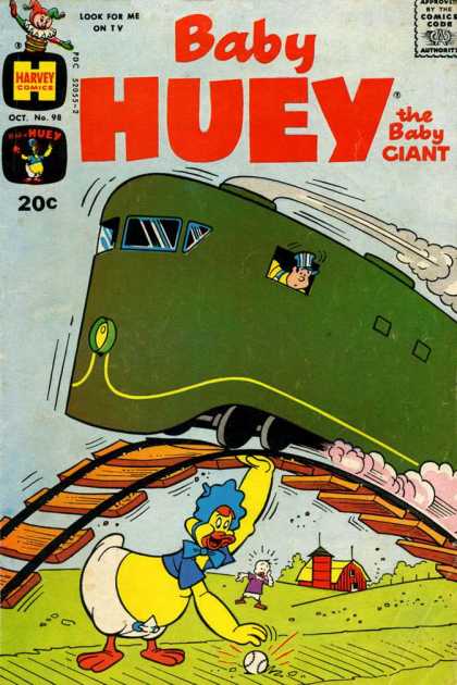 Baby Huey the Baby Giant 98 - Train - Train Tracks - Barn - Chicken - Baseball