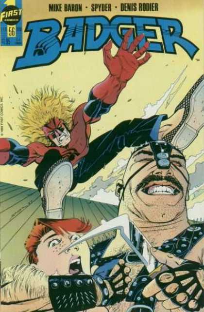 Badger 56 - Spiked Leather - First Comics - Spyder - Mike Baron - Denis Rodier