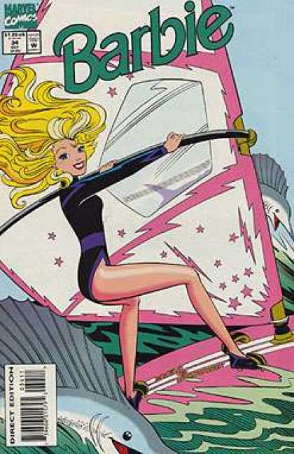Barbie 34 - Blonde Hair - Girl - Swordfish - Water - Sailing