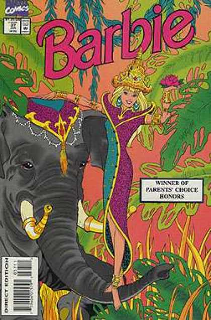 Barbie 37 - Elephant - Doll - Crown - Gold - Jungle