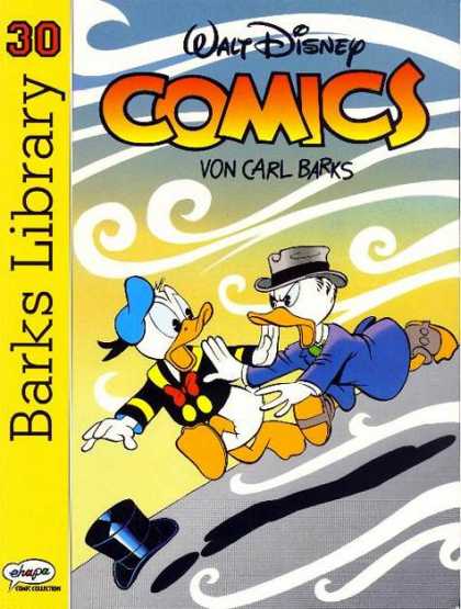 Barks Library 109 - Fight - Hat - Donald Duck - Running - Pushing