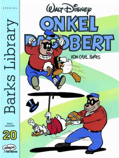 Barks Library 60 - Von Carl Barks - 176-617 On Red Shirt - Flying Top Hat - Black Shadows - Larg Green Zig-zag
