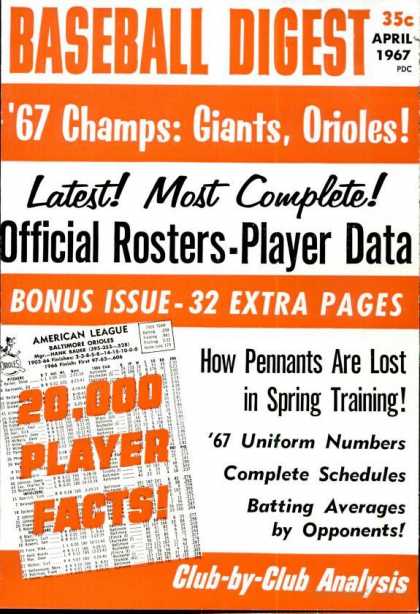 Baseball Digest - April 1967