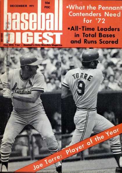 Baseball Digest - December 1971