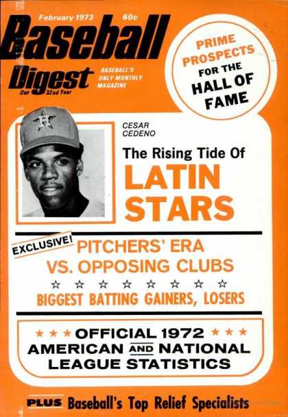 Baseball Digest - February 1973