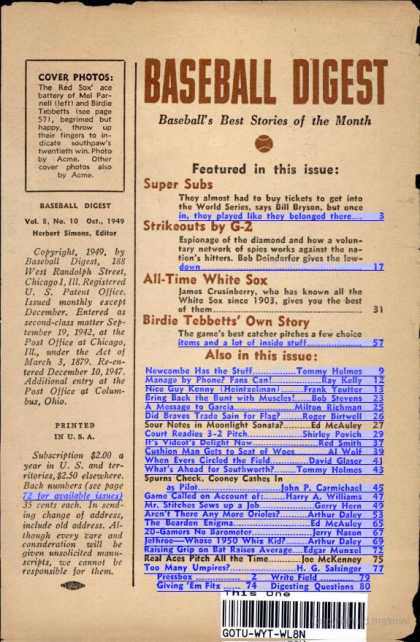 Baseball Digest - October 1949