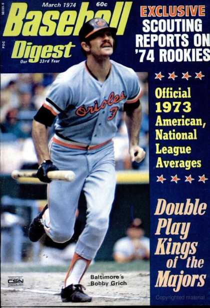 Baseball Digest - March 1974