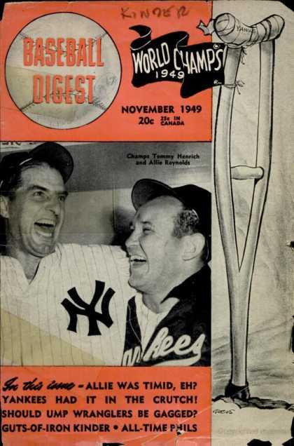 Baseball Digest - November 1949