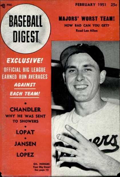 Baseball Digest - February 1951