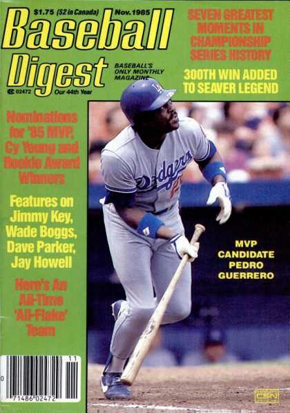 Baseball Digest - November 1985