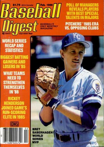 Baseball Digest - February 1986