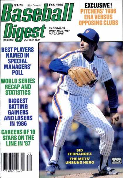 Baseball Digest - February 1987