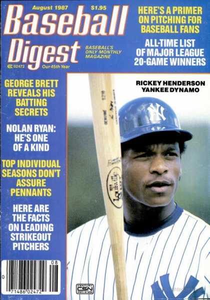 Baseball Digest - August 1987