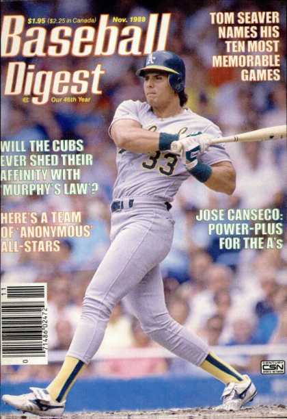 Baseball Digest - November 1988