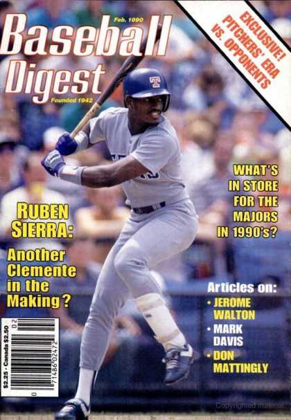 Baseball Digest - February 1990