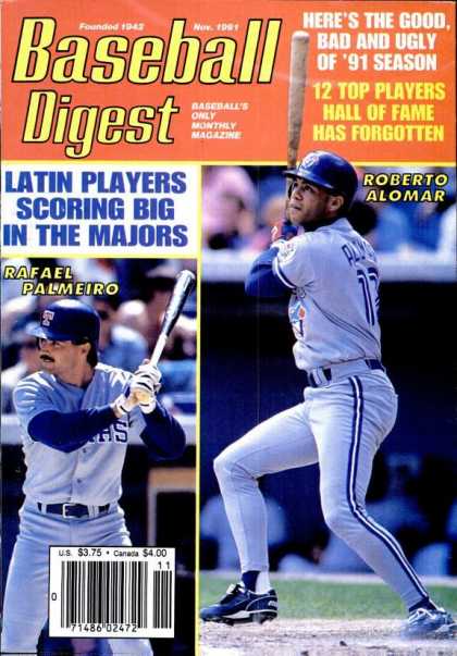 Baseball Digest - November 1991
