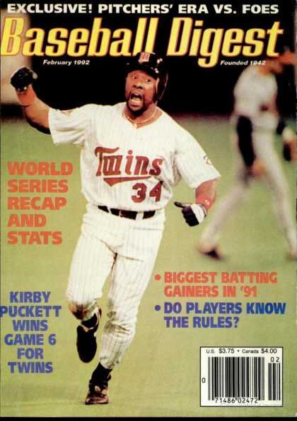 Baseball Digest - February 1992