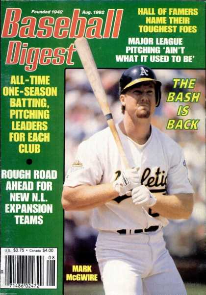 Baseball Digest - August 1992