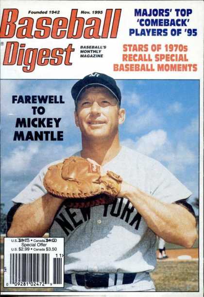 Baseball Digest - November 1995