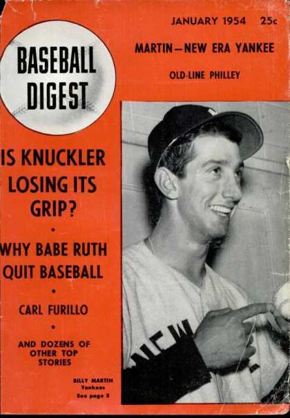 Baseball Digest - January 1954