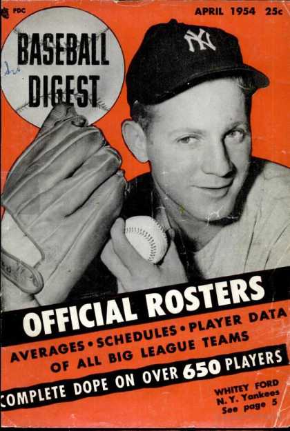 Baseball Digest - April 1954