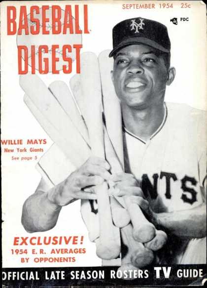 Baseball Digest - September 1954