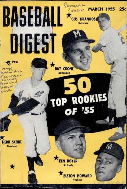 Baseball Digest - March 1955