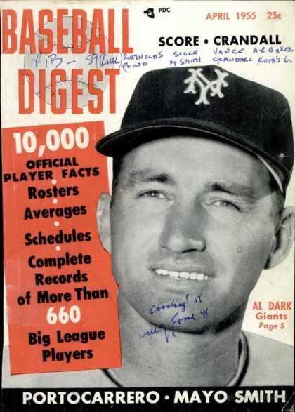 Baseball Digest - April 1955